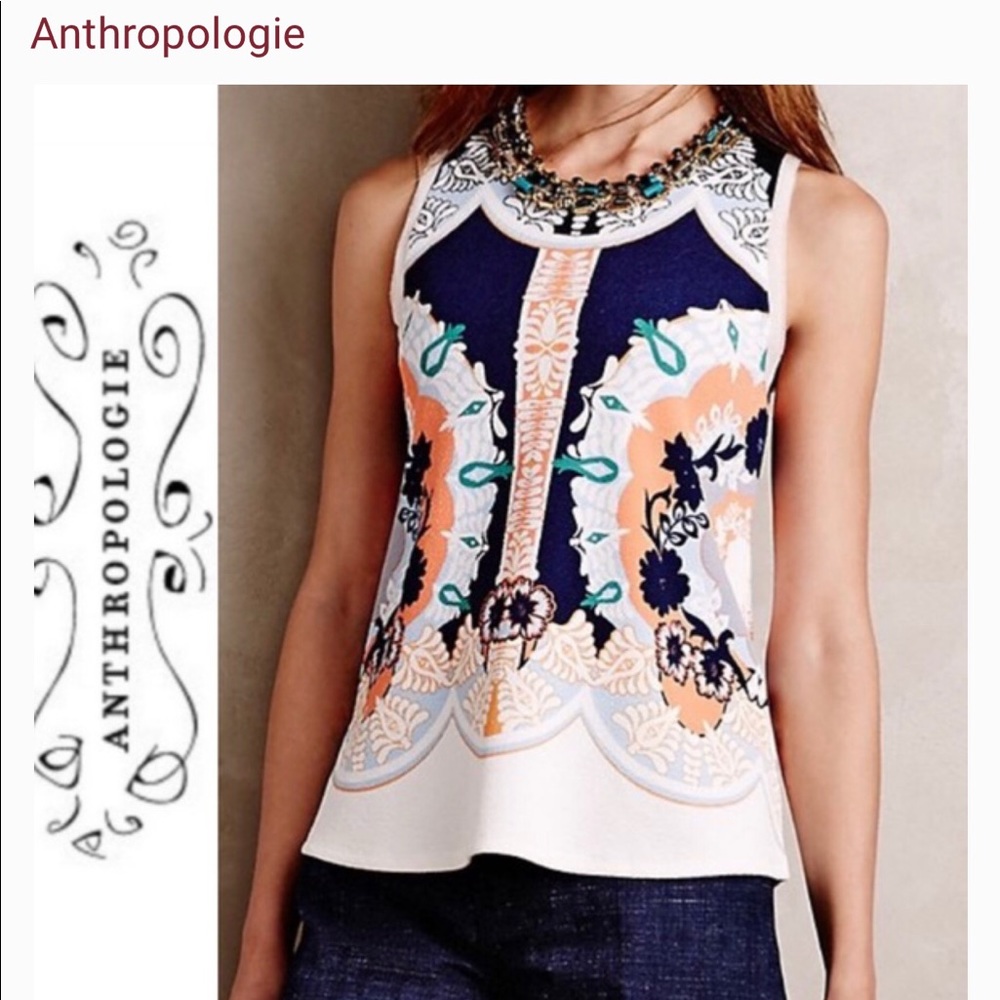 Anthropologie Anzere Print tank